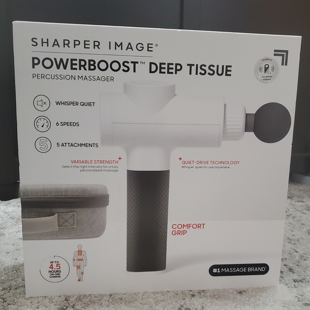 Powerboost Deep Tissue Percussion Full Body Massager w/ Attachments